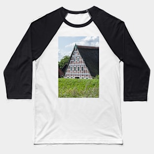 Half-timbered house, Mittelkirchen, Altes Land, Lower Saxony, Germany Baseball T-Shirt